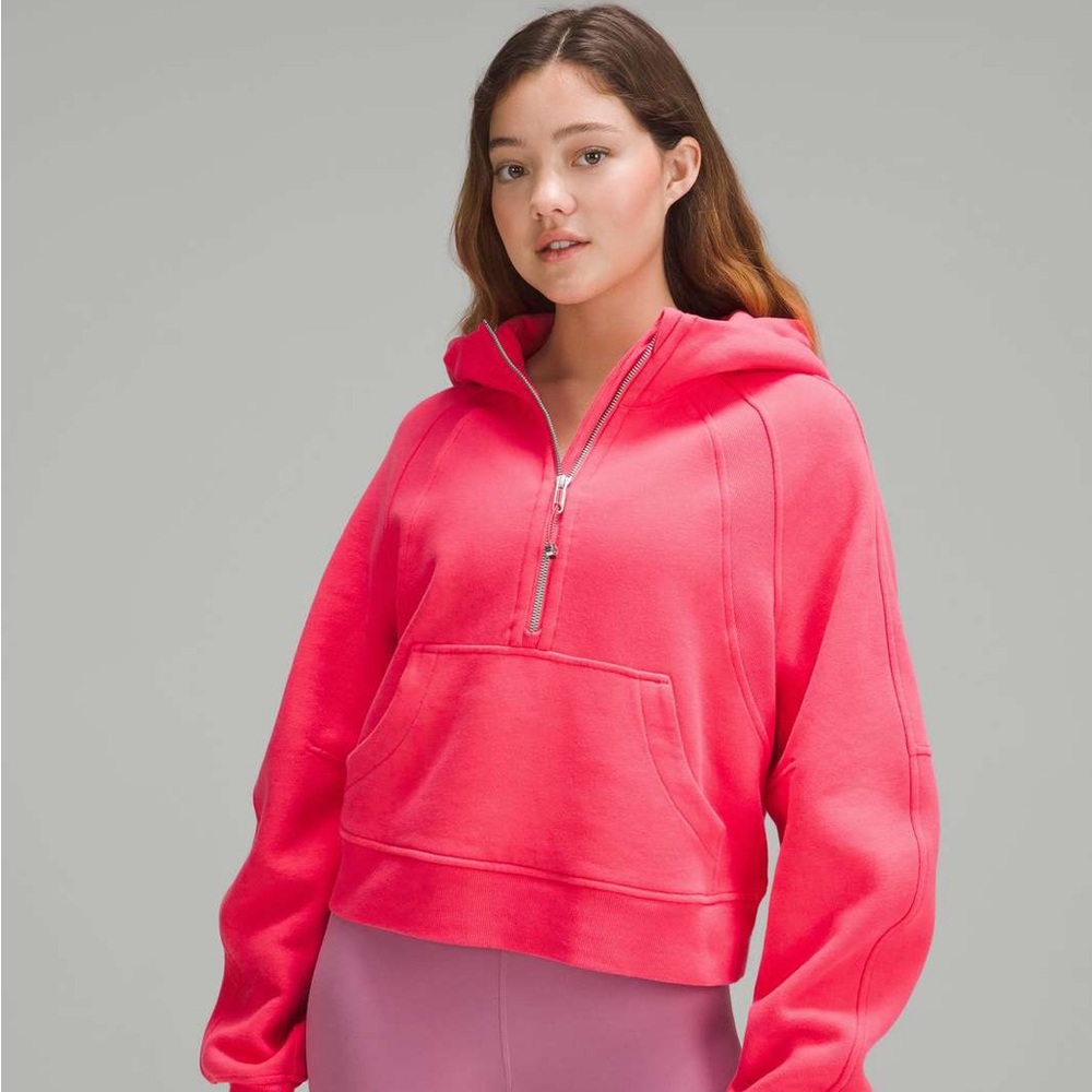 NWT lululemon oversized scuba half zip hoodie size XS/S lipgloss